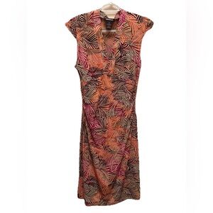 Metrostyle Vibrant Leaf Print Dress